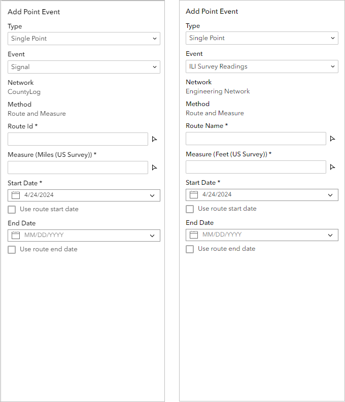 Widget Add Point Event (Ajouter un événement ponctuel) Widget Add Point Event (Ajouter un événement ponctuel)