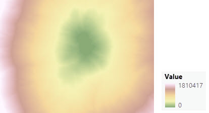 Carte de l’accumulation de distance depuis une source