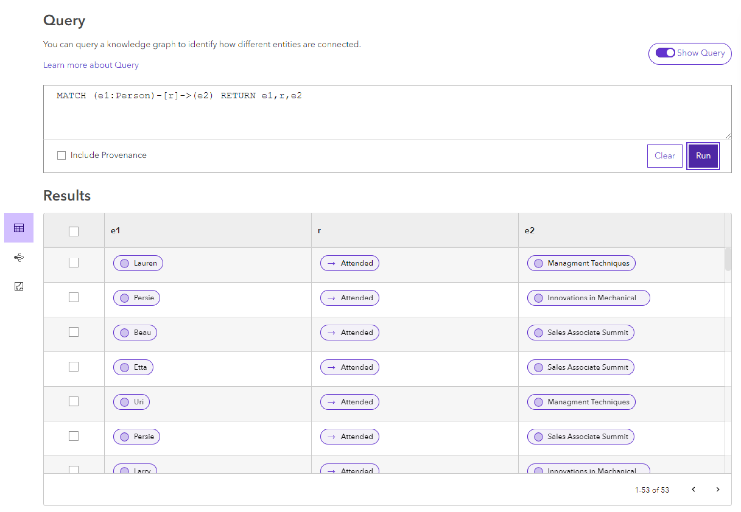 Les relations dans lesquelles une entité Person (Personne) est l’origine de la relation sont renvoyées. Les relations dans lesquelles une entité Person (Personne) est l’origine de la relation sont renvoyées.