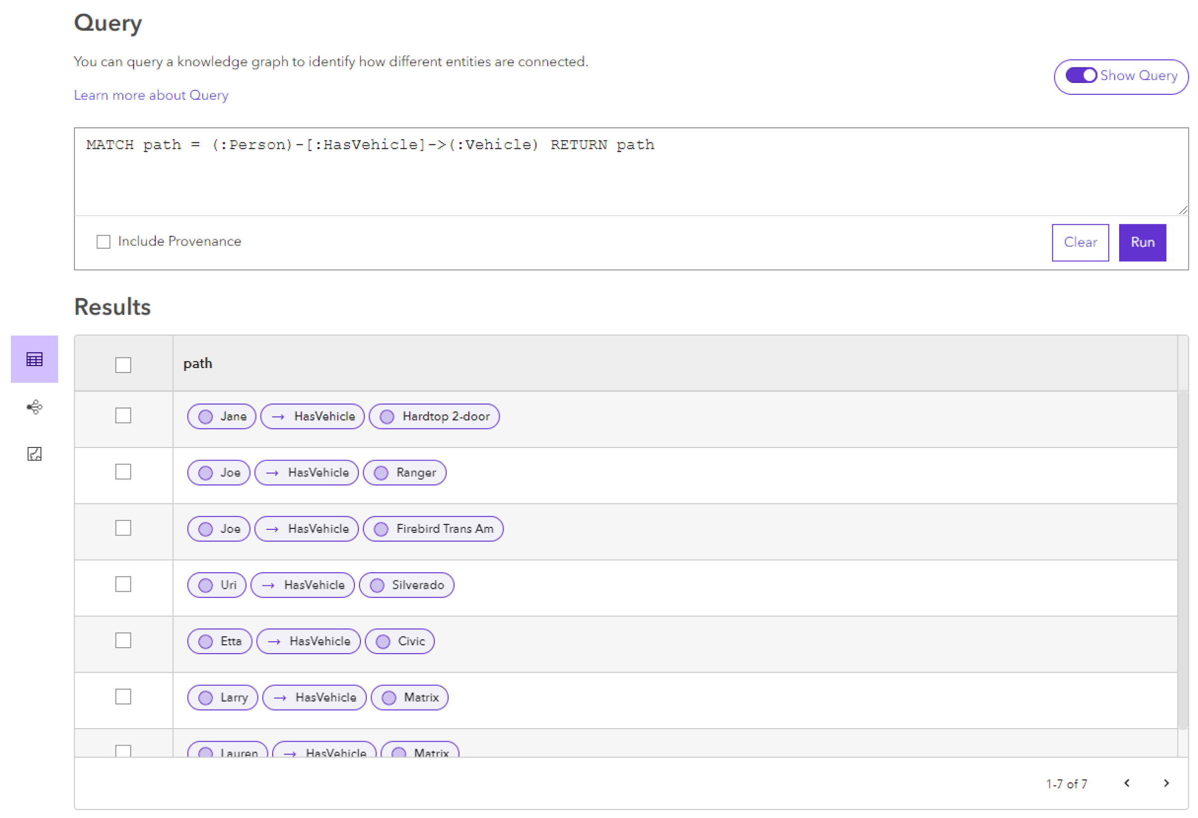 Les chemins contiennent toutes les parties du modèle de correspondance. Les chemins contiennent toutes les parties du modèle de correspondance.