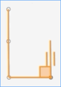 Des repères visuels indiquent quand vous tracez des lignes perpendiculaires et parallèles dans une entité.