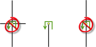 Autorisé uniquement au niveau des voies sans issue Autorisé uniquement au niveau des voies sans issue