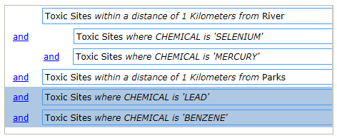 Sélectionnez le groupe d’expressions attributaires suivant Sélectionnez le groupe d’expressions attributaires suivant