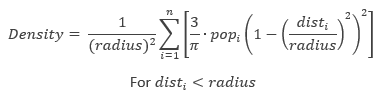 Formule de la densité prévue Formule de la densité prévue