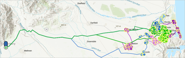 Itinéraires planifiés pour les livraisons CSA
