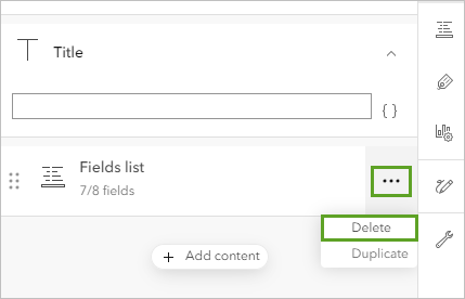 Boutons Options et Supprimer Boutons Options et Supprimer