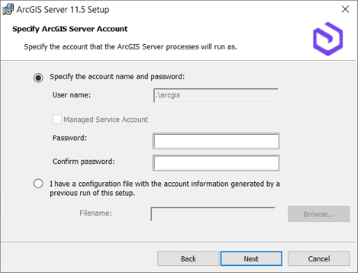 Boîte de dialogue Specify Boîte de dialogue Specify