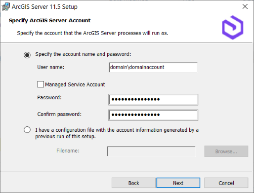 Utilisation d'un compte de domaine Utilisation d'un compte de domaine