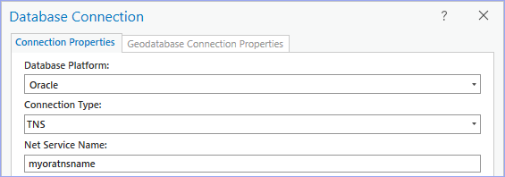 Connexion à Oracle à l’aide du nom de service réseau myoratnsname Connexion à Oracle à l’aide du nom de service réseau myoratnsname