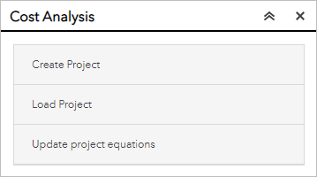 Options de la fenêtre Analyse de coût Options de la fenêtre Analyse de coût