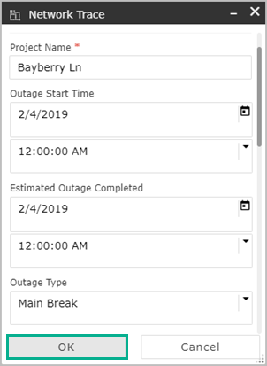 Cliquez sur OK pour enregistrer le nouveau projet Cliquez sur OK pour enregistrer le nouveau projet