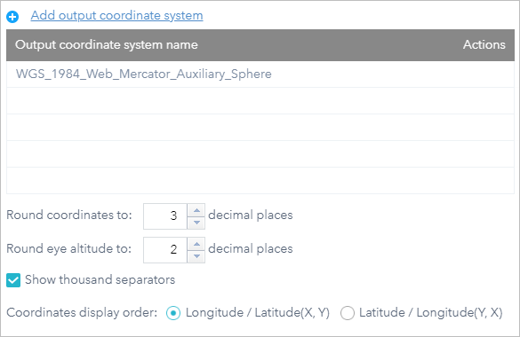 Fenêtre Configure Coordinate (Configurer les coordonnées) Fenêtre Configure Coordinate (Configurer les coordonnées)