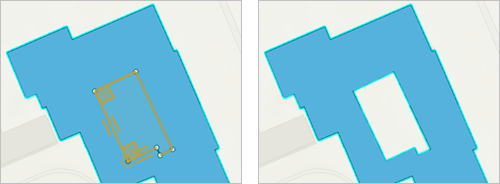 Supprimer la géométrie d’une entité surfacique Supprimer la géométrie d’une entité surfacique
