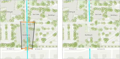Supprimer la géométrie d’une entité linéaire Supprimer la géométrie d’une entité linéaire